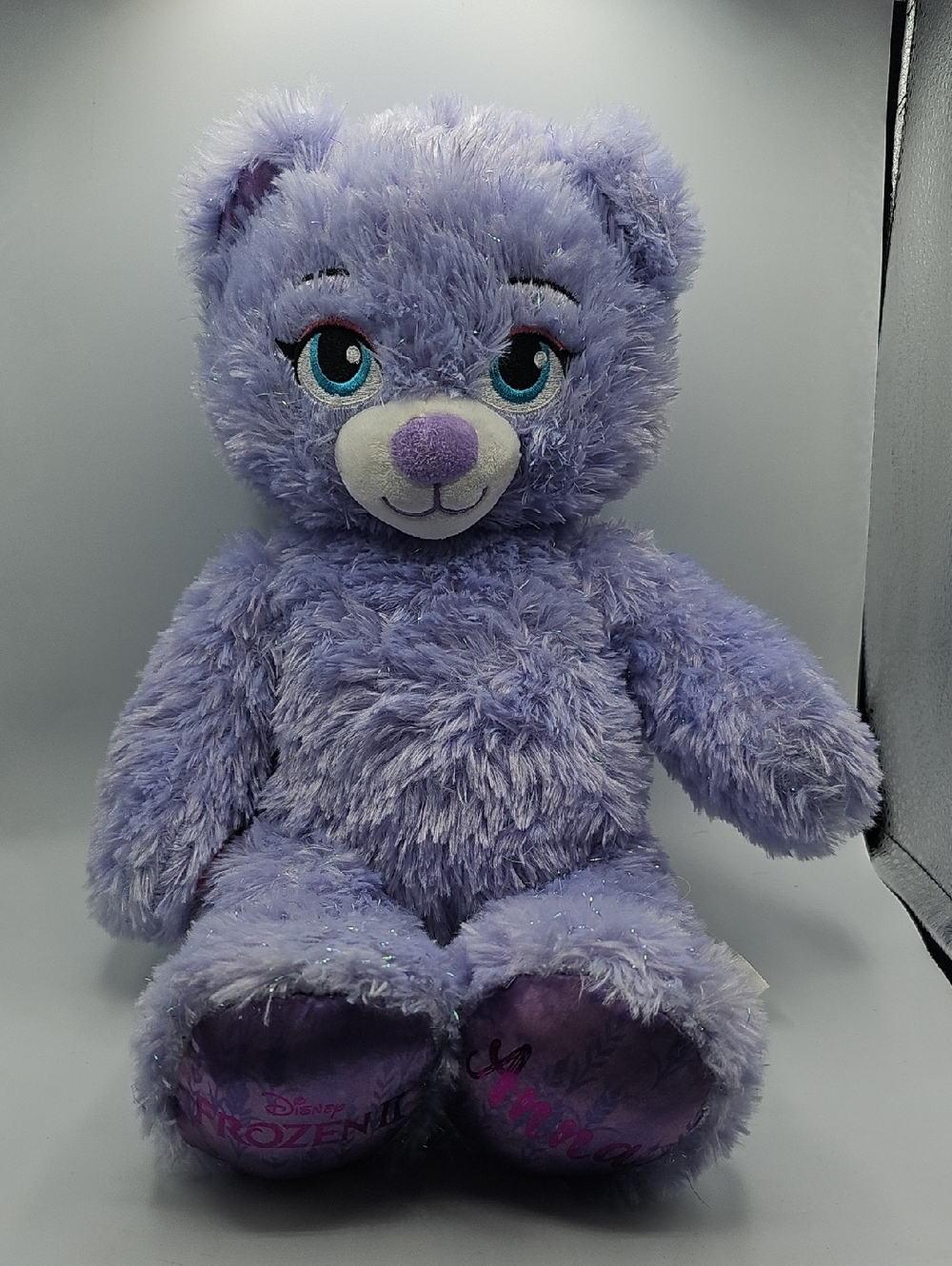Build A Bear Workshop BAB Frozen Anna Stuffed Animal Teddy Bear Plush Lavender